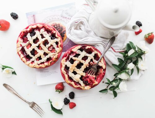 Strawberry Fruit Pies Served With Tea